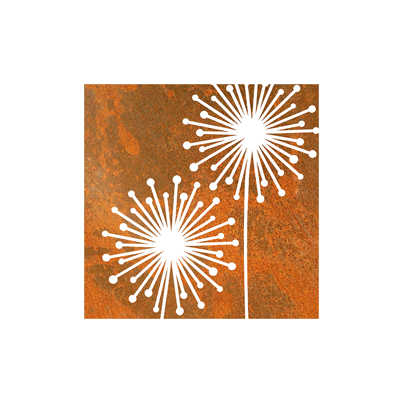 Pare-vue en métal Corten-Cubik-48801-4