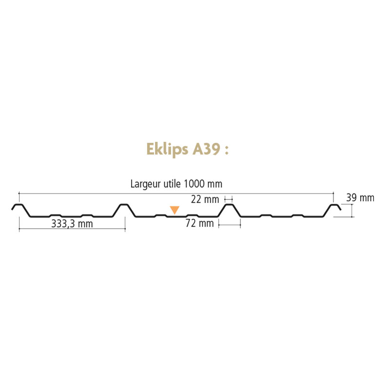 Schéma couvertures metalliques eklips a39 d'arcelormittal