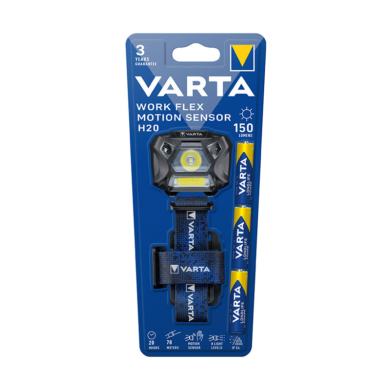 Lampe frontale Work Flex Motion Sensor Head Light H20 de Varta