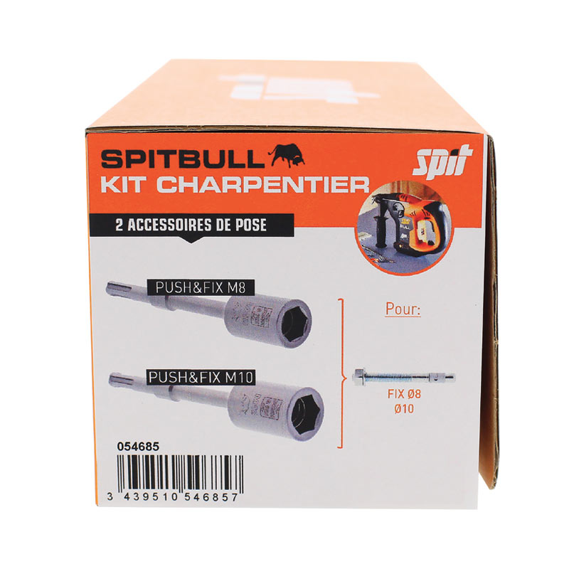 Chevilleur sans fil SPITBULL SDSPLUS kit charpentier Spit Paslode