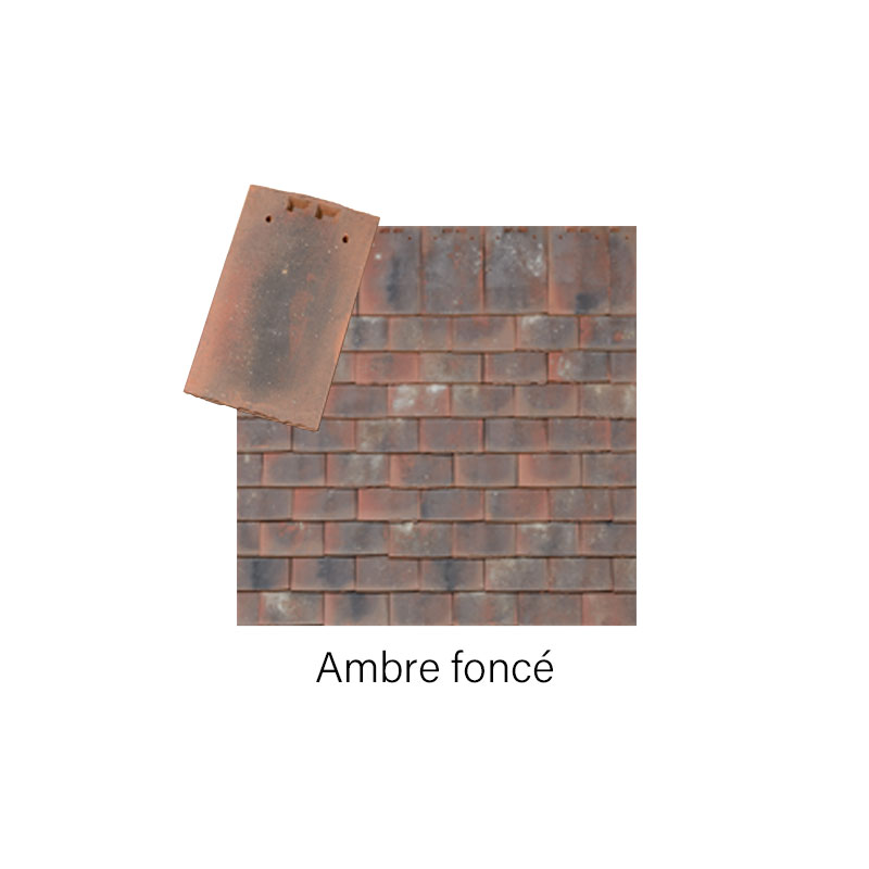 Tuile Saint Vincent 16 x 27 - Ambre foncé