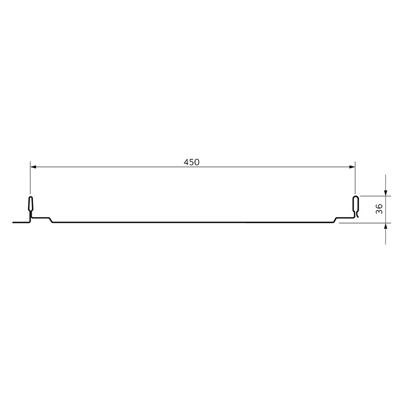 Accessoires couvertures Profil de type « joint debout » Mauka® Line 1.450.36T ArcelorMittal