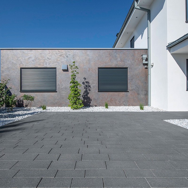 Ambiance pavés La Linia SL teinte graphite anthracite de Birkenmeier