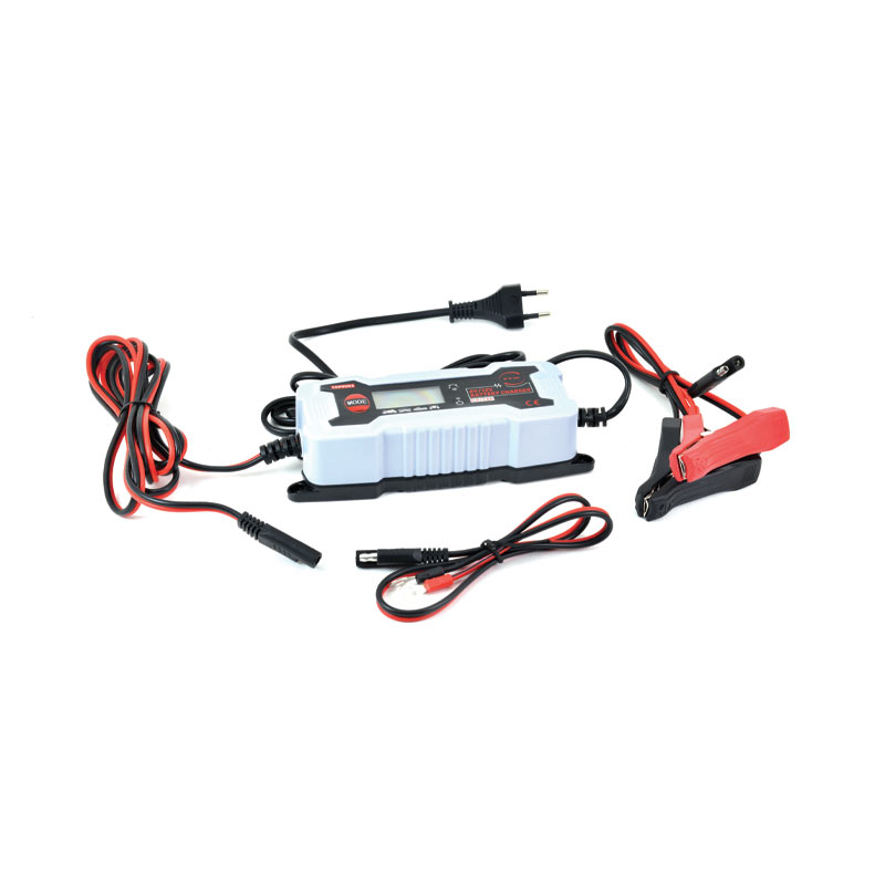 Chargeur plomb LCD NX 6-12 V/0.8 A - 3.8 A 230 V - pinces crocodiles et oeillets (Intelligent) Enix energies