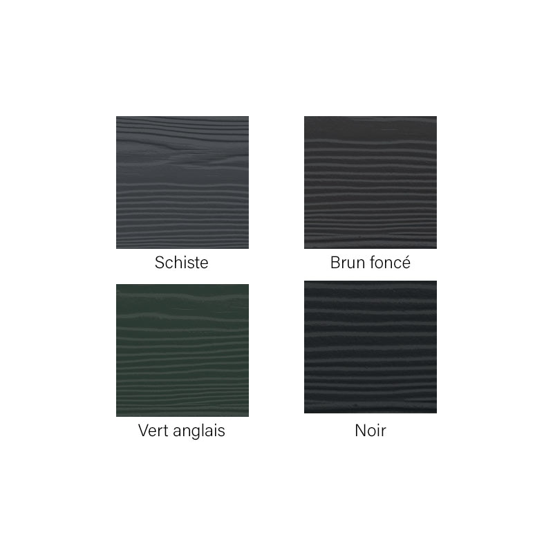 C18 Schiste, C04 Brun foncé, C31 Vert anglais, C50 Noir