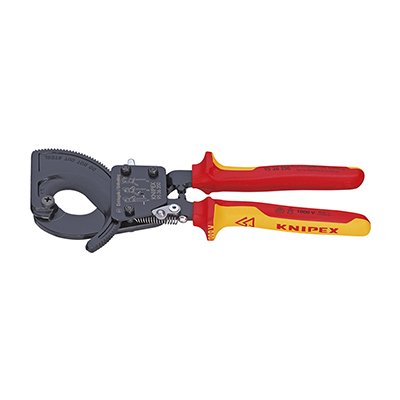 Coupe-câbles à cliquet isolé 1000 V Knipex