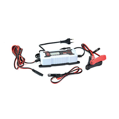 Chargeur plomb LCD NX 6-12 V/0.8 A - 3.8 A 230 V - pinces crocodiles et oeillets (Intelligent) Enix energies