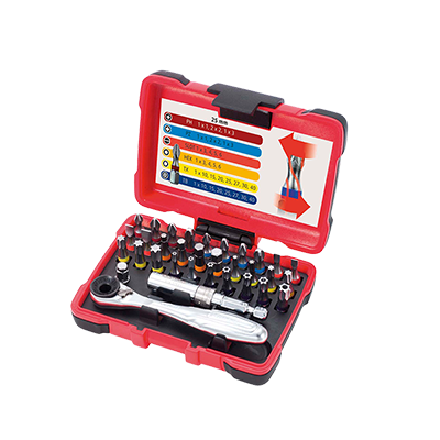 Jeu de 30 embouts de vissage à code couleur TORSION power Ks Tools