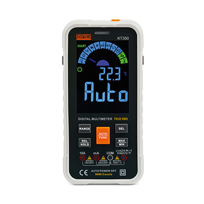 Multimètre de Poche Numérique TRMS Automatique Écran Couleur LCD KT350 Turbotronic